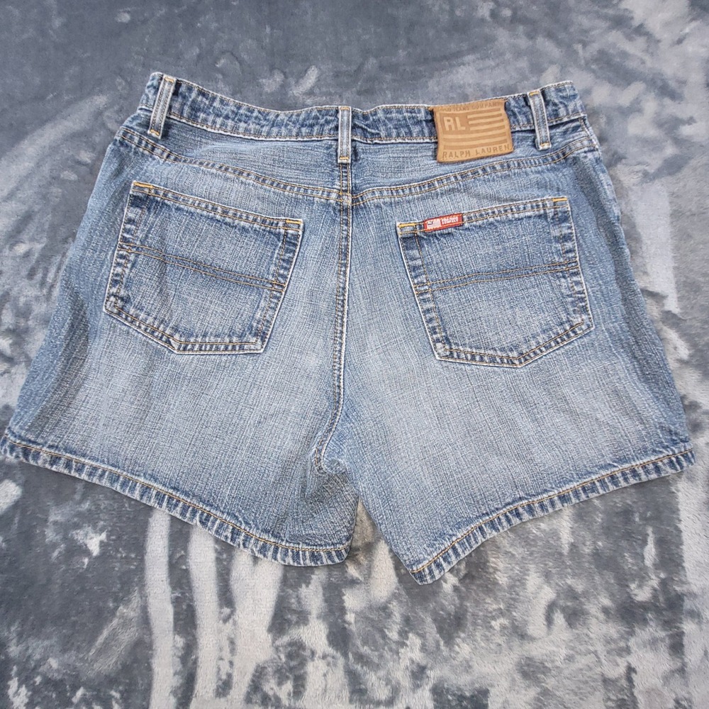 Polo Jeans Co Ralph Lauren Womens Saturday Shorts Size 10 Denim Medium Wash 5" - Picture 2 of 7